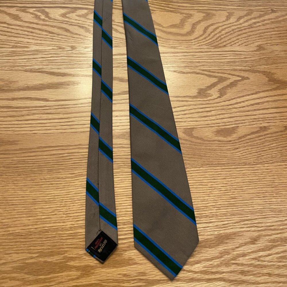 Browns/Tan/ Blue Striped Tie